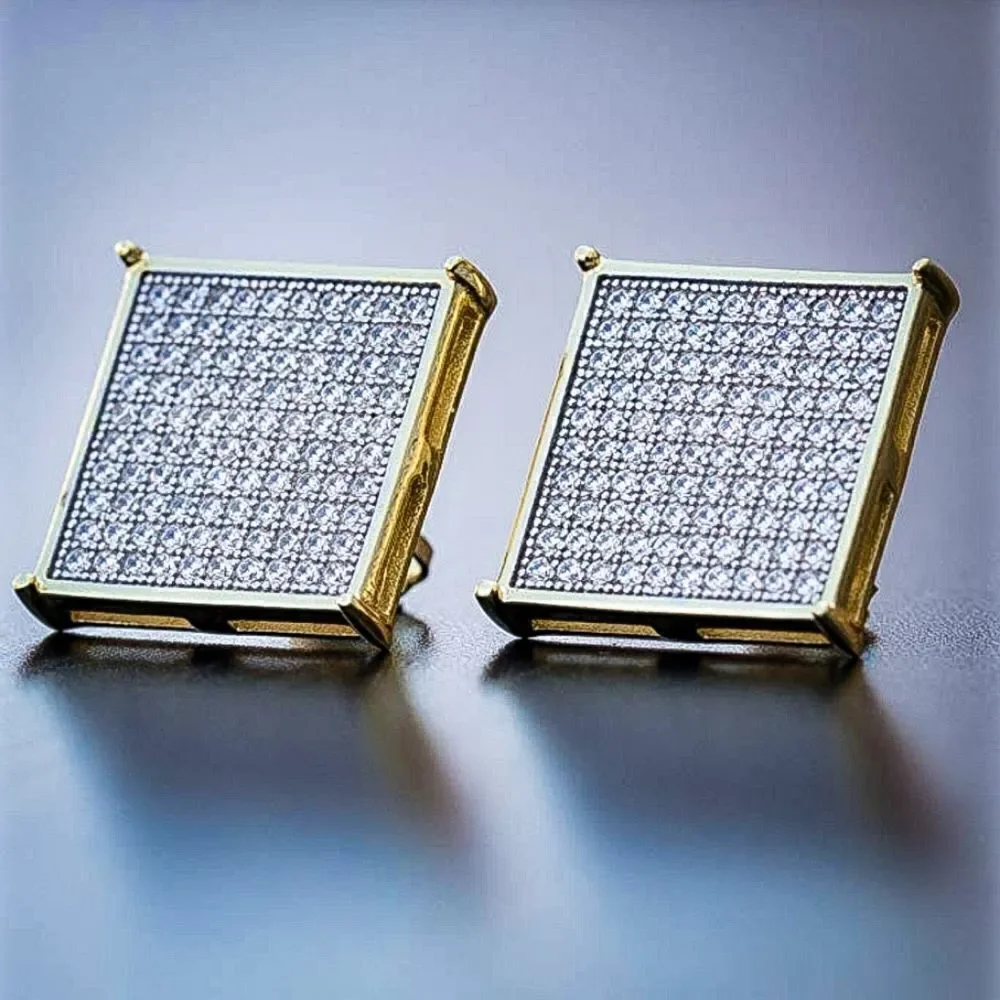 XXL Square Iced Out Earrings